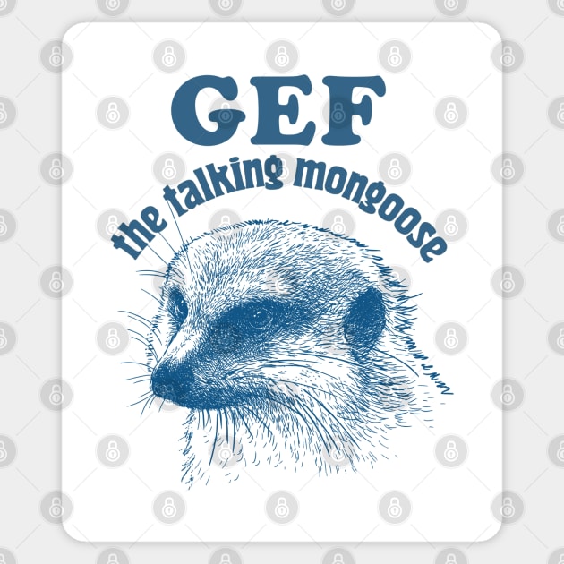 Gef The Talking Mongoose / Spooky Fan Art Design Sticker by DankFutura